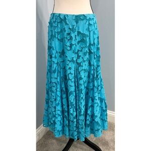 Vintage A la Carte Paris Maxi Skirt Size 81 Floral Applique Boho fairycore, Y2K